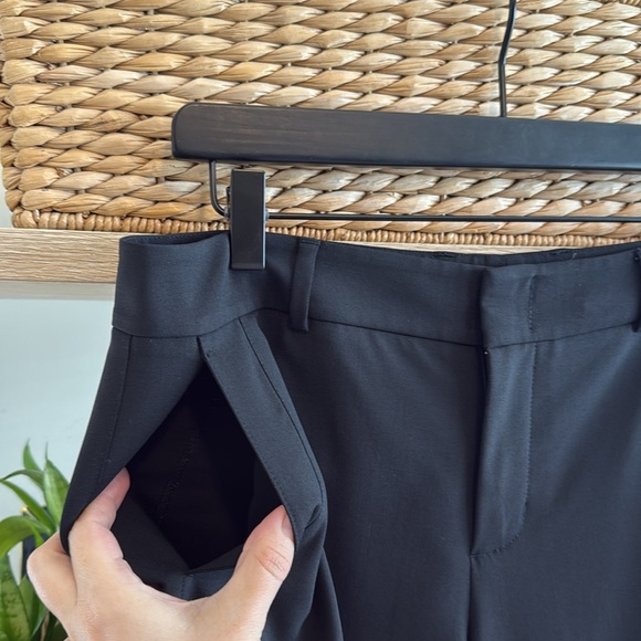 Vince Mid-Rise Stretch Wool Black Career Woven Dress Pant Trouser, 6 - Picture 4 of 9